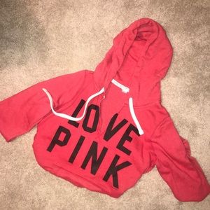 Pink hoodie size large